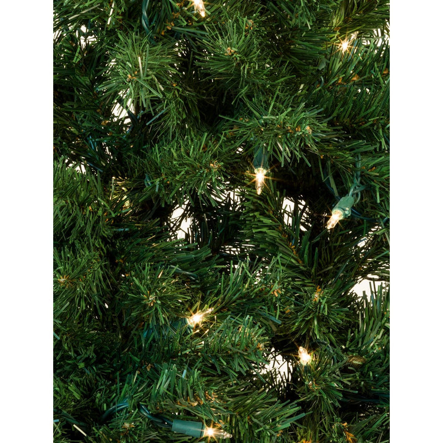 4' Pre-Lit Clear Incandescent Norway Pine Wall Tree