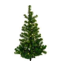 4' Pre-Lit Warm White LED Norway Pine Wall Tree