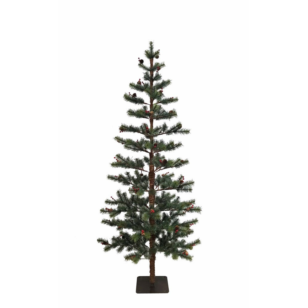 5' Un-Lit Pine Tree With Pinecone and Berries