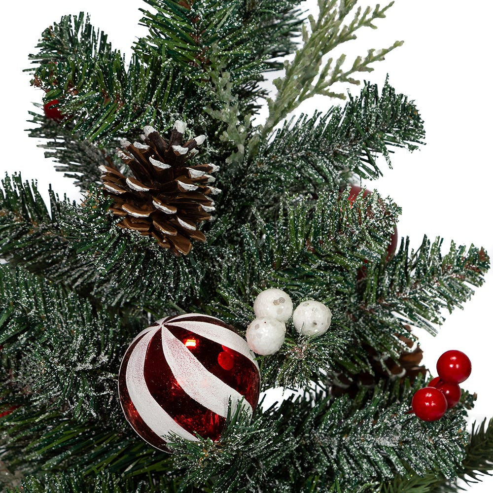 18" Un-Lit Decorated Tree In Burlap Base