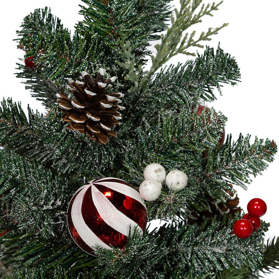 18" Un-Lit Decorated Tree In Burlap Base