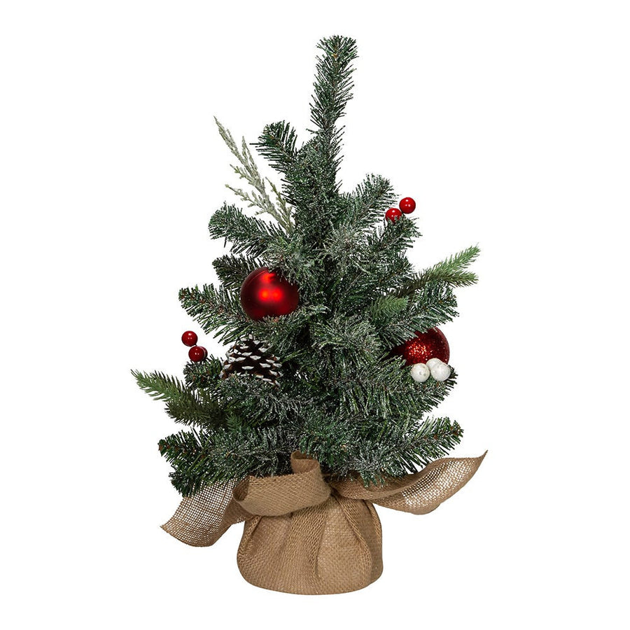 18" Un-Lit Decorated Tree In Burlap Base