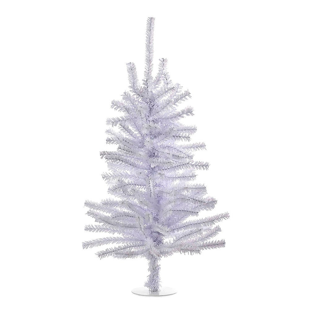 18" Un-Lit Shiny White Tree