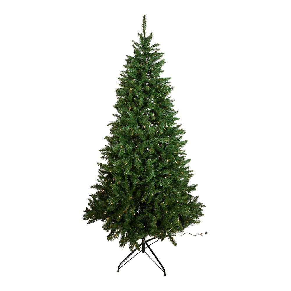 7' Pre-Lit Clear Incandescent Point Pine Tree
