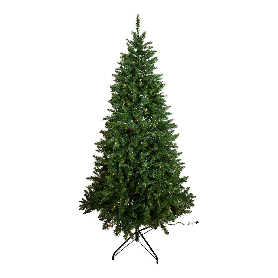 7' Pre-Lit Clear Incandescent Point Pine Tree