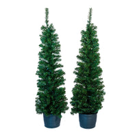 5' Pre-Lit Clear Incandescent Potted Trees