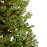 6' Pre-Lit Clear Incandescent PE Half Tree