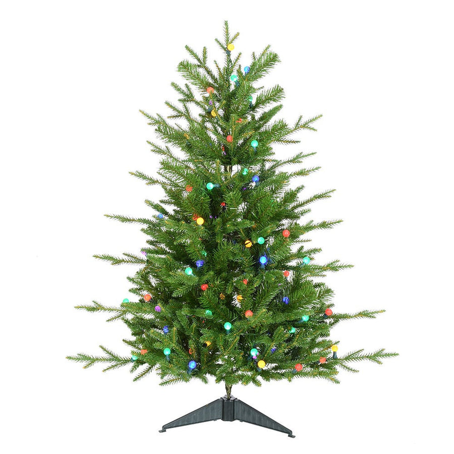 3' Pre-Lit Multicolored LED Timberland Tree