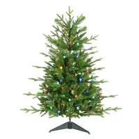 3' Pre-Lit Multicolored LED Timberland Tree