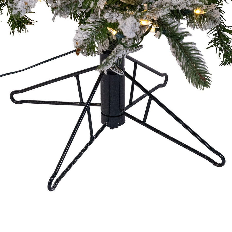 5' Pre-Lit Instant Connect Dual-Color LED Flocked Breckenridge Tree