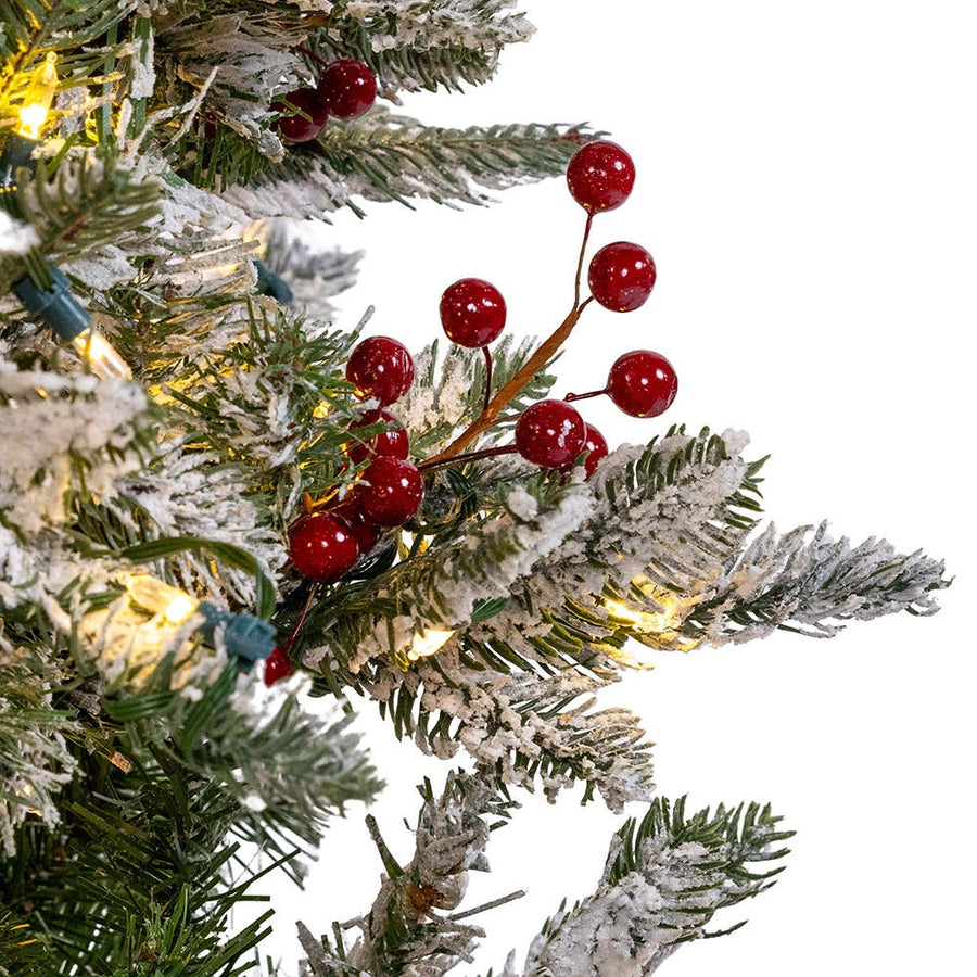 5' Pre-Lit Instant Connect Dual-Color LED Flocked Breckenridge Tree