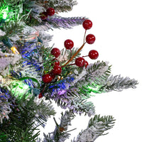 5' Pre-Lit Instant Connect Dual-Color LED Flocked Breckenridge Tree