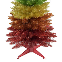 4' Un-Lit Rainbow Foil Tree