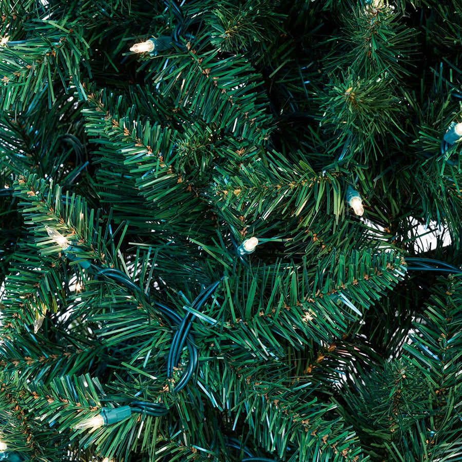 4.5' Pre-Lit Clear Incandescent Point Pine Tree