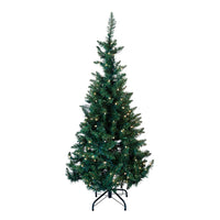 4.5' Pre-Lit Clear Incandescent Point Pine Tree