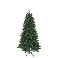 4.5' Pre-Lit Multicolored Incandescent Point Pine Tree