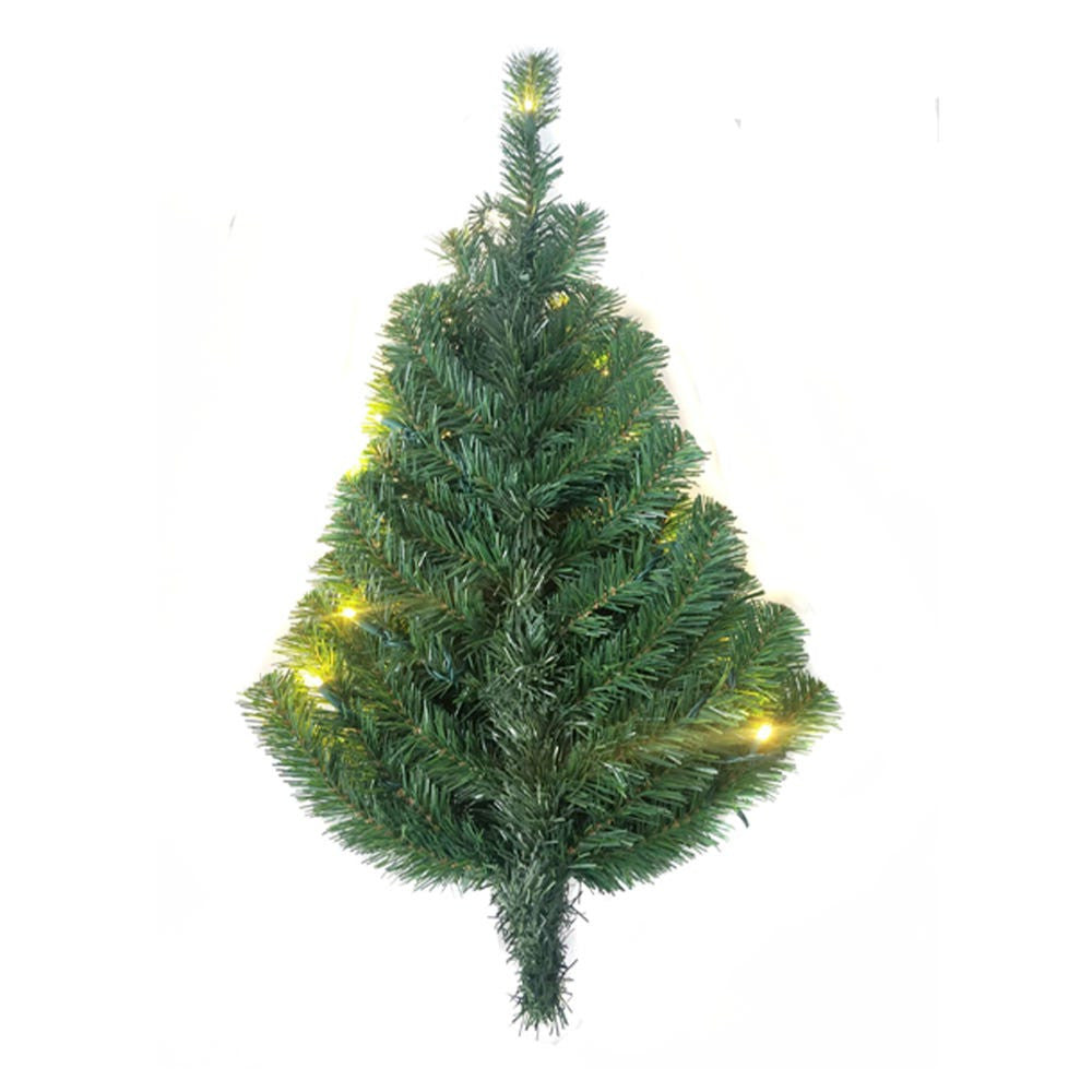 28" Pre-Lit Warm White LED Norway Pine Wall Tree