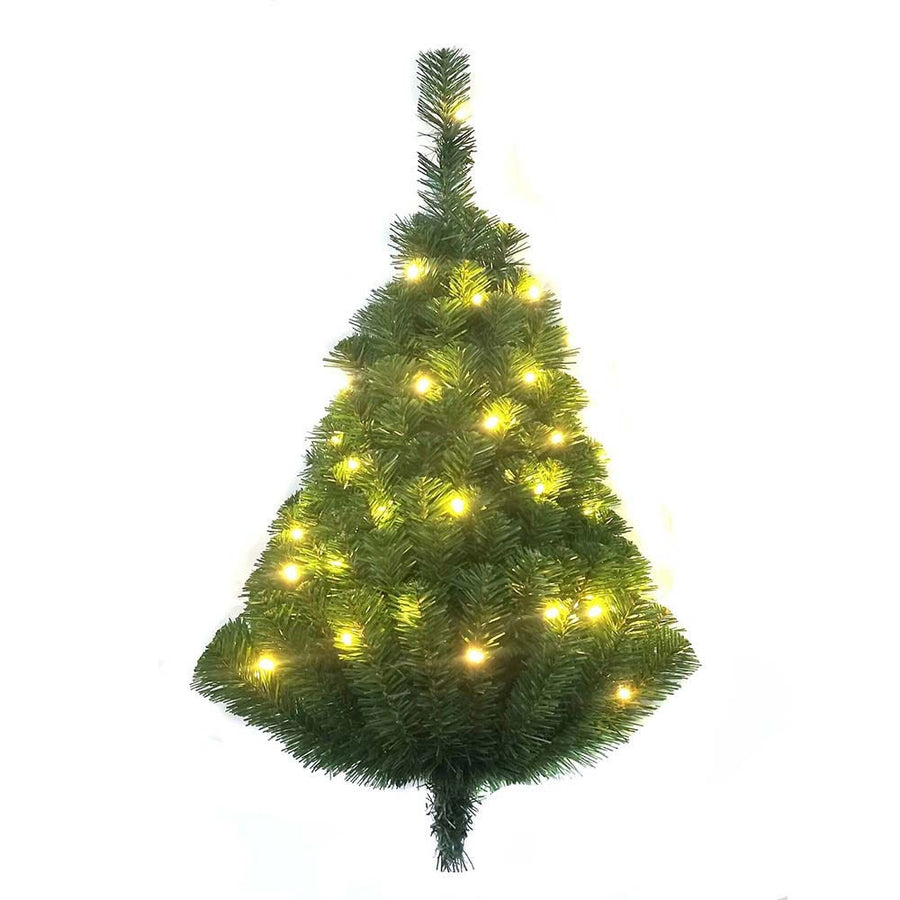 28" Pre-Lit Warm White LED Norway Pine Wall Tree