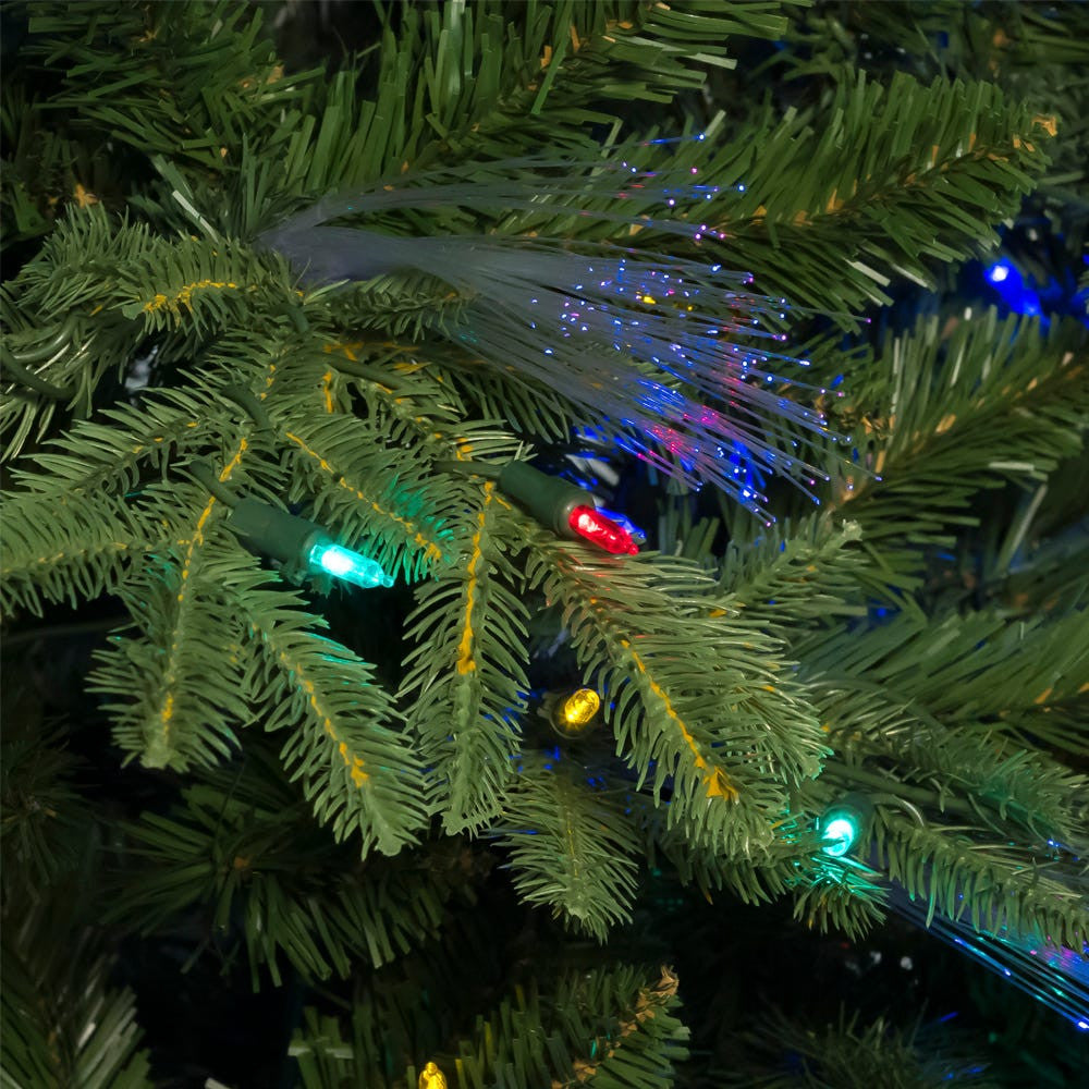 7' Pre-Lit Fiber Optic Multicolored LED Northern Light Tree