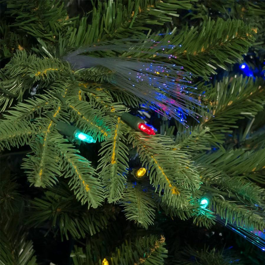 7' Pre-Lit Fiber Optic Multicolored LED Northern Light Tree