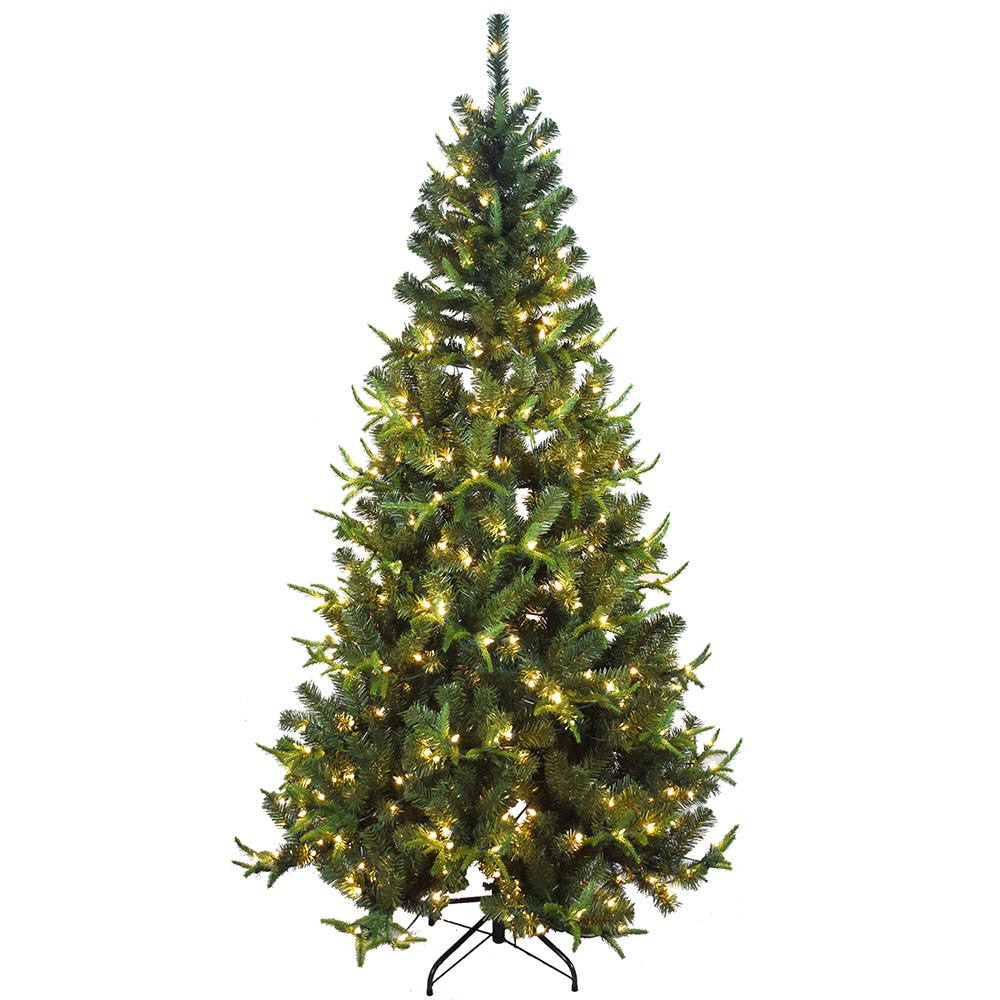 7' Pre-Lit Clear Incandescent PE/PVC Tree
