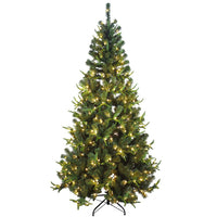7' Pre-Lit Clear Incandescent PE/PVC Tree