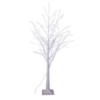 4' Pre-Lit Cool White Fairy LED Winter White Twig Tree