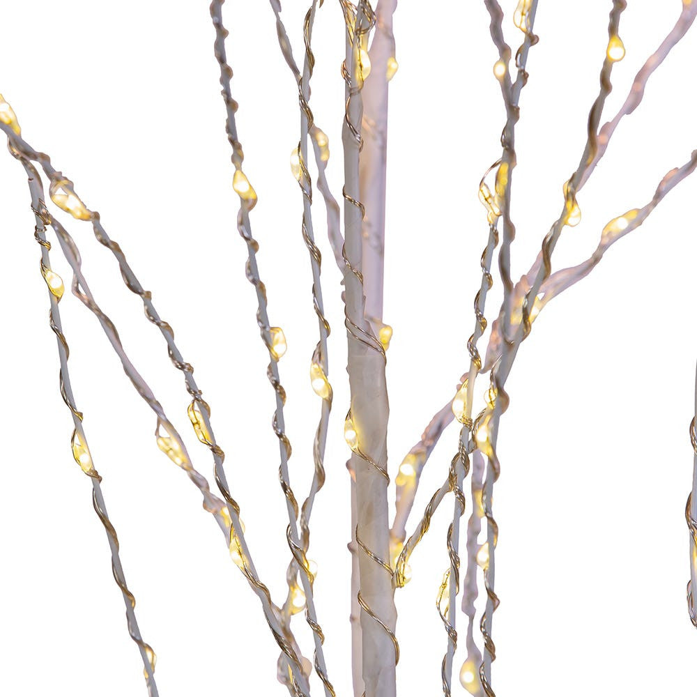 4' Pre-Lit Warm White Fairy LED Winter White Twig Tree