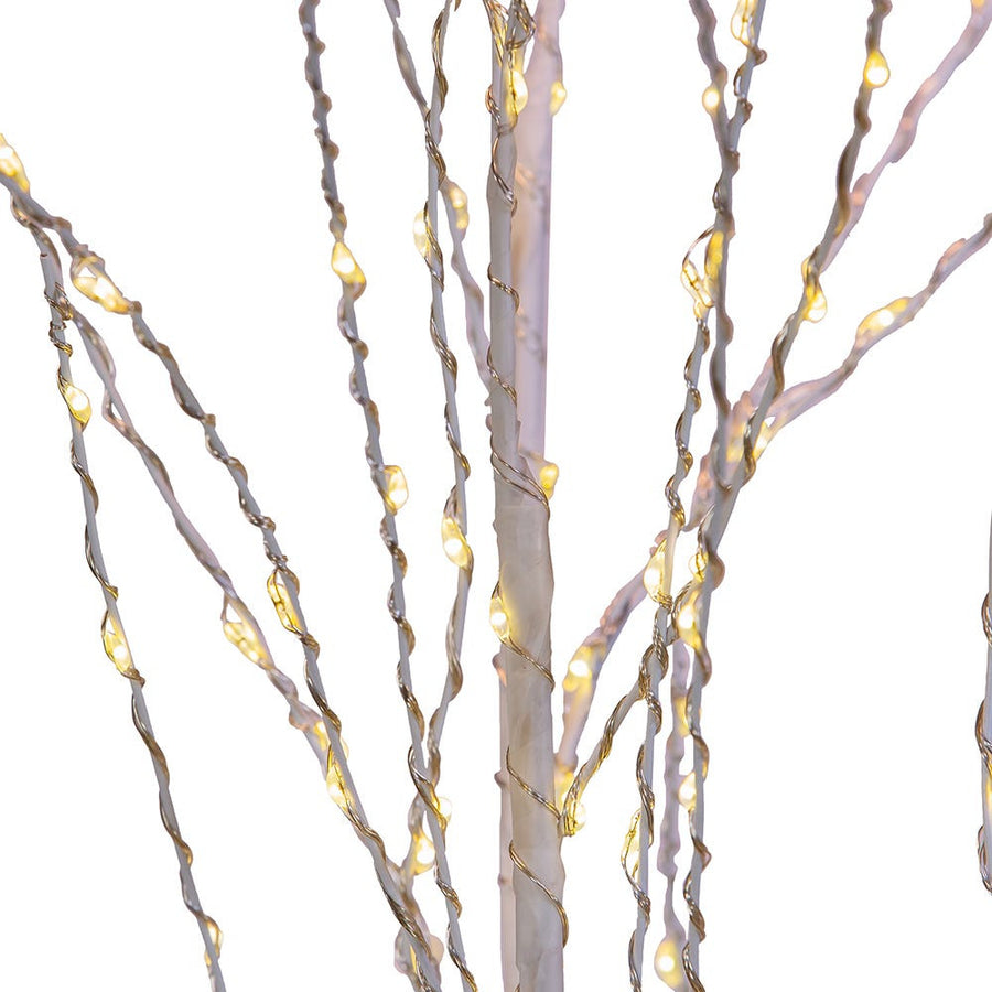 4' Pre-Lit Warm White Fairy LED Winter White Twig Tree