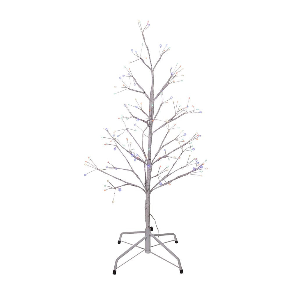 3' Pre-Lit Multicolored Fairy LED White Birch Twig Tree