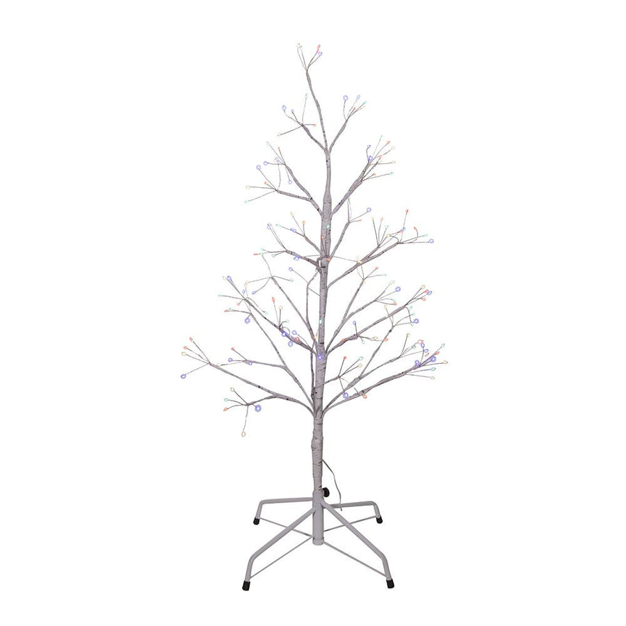 3' Pre-Lit Multicolored Fairy LED White Birch Twig Tree