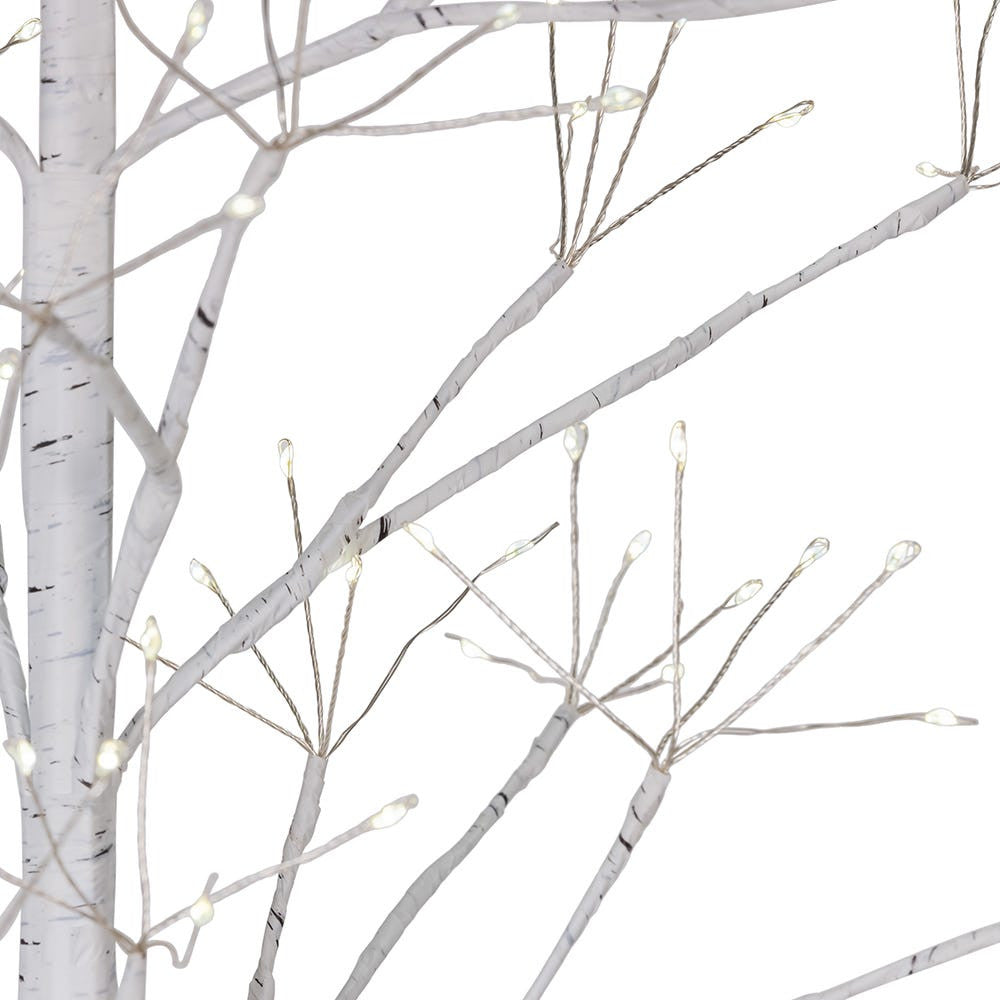 3' Pre-Lit Warm White Fairy LED White Birch Twig Tree