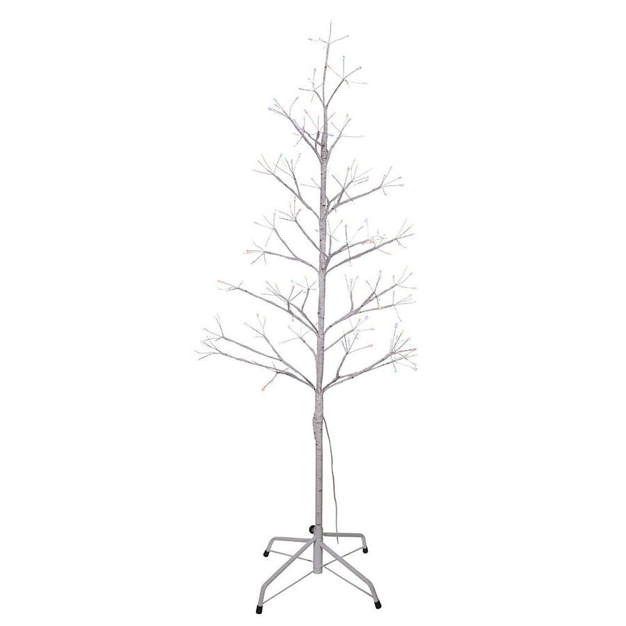 4' Pre-Lit Multicolored Fairy LED White Birch Twig Tree