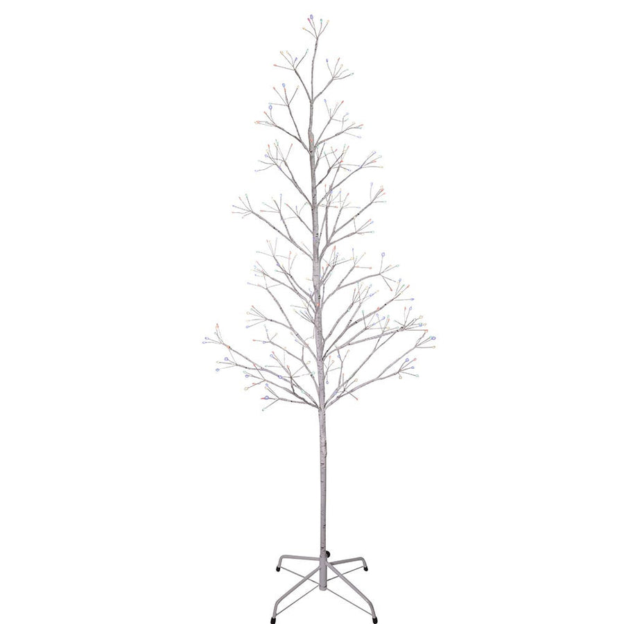 5' Pre-Lit Multicolored Fairy LED White Birch Twig Tree