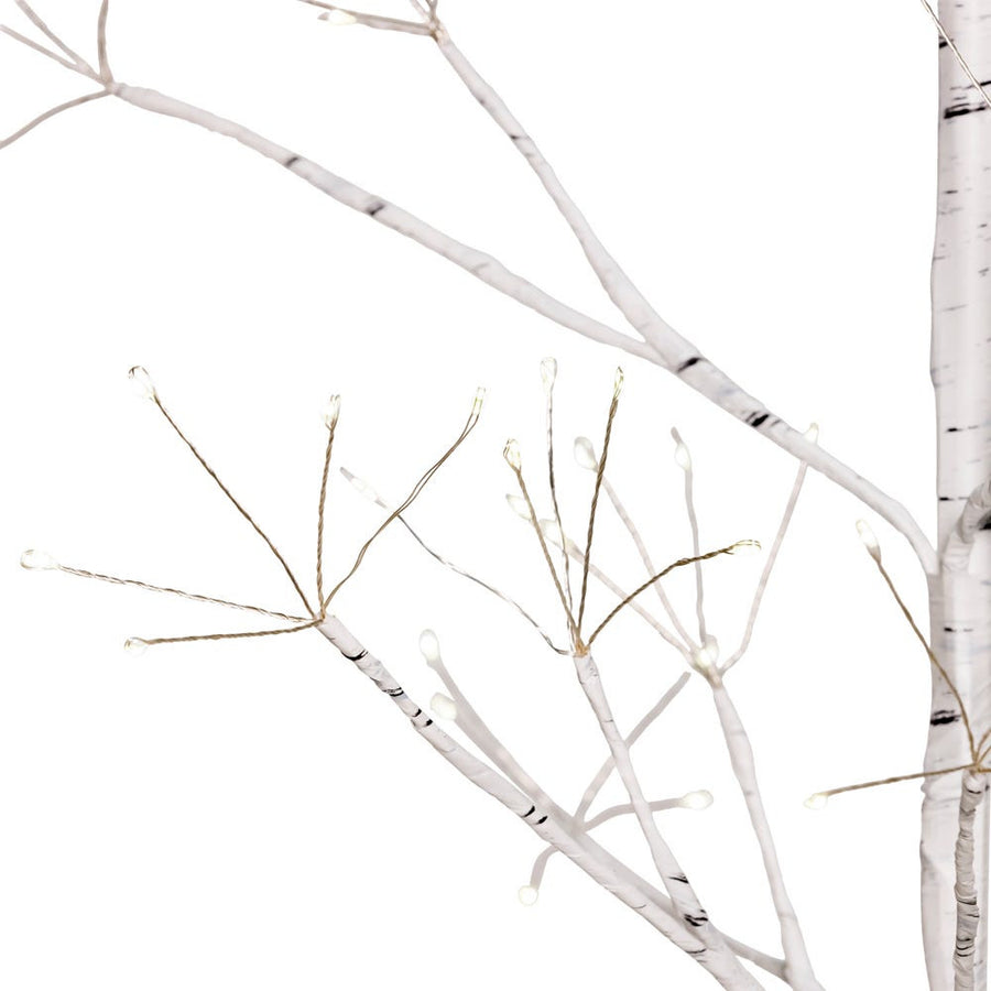5' Pre-Lit Warm White Fairy LED White Birch Twig Tree
