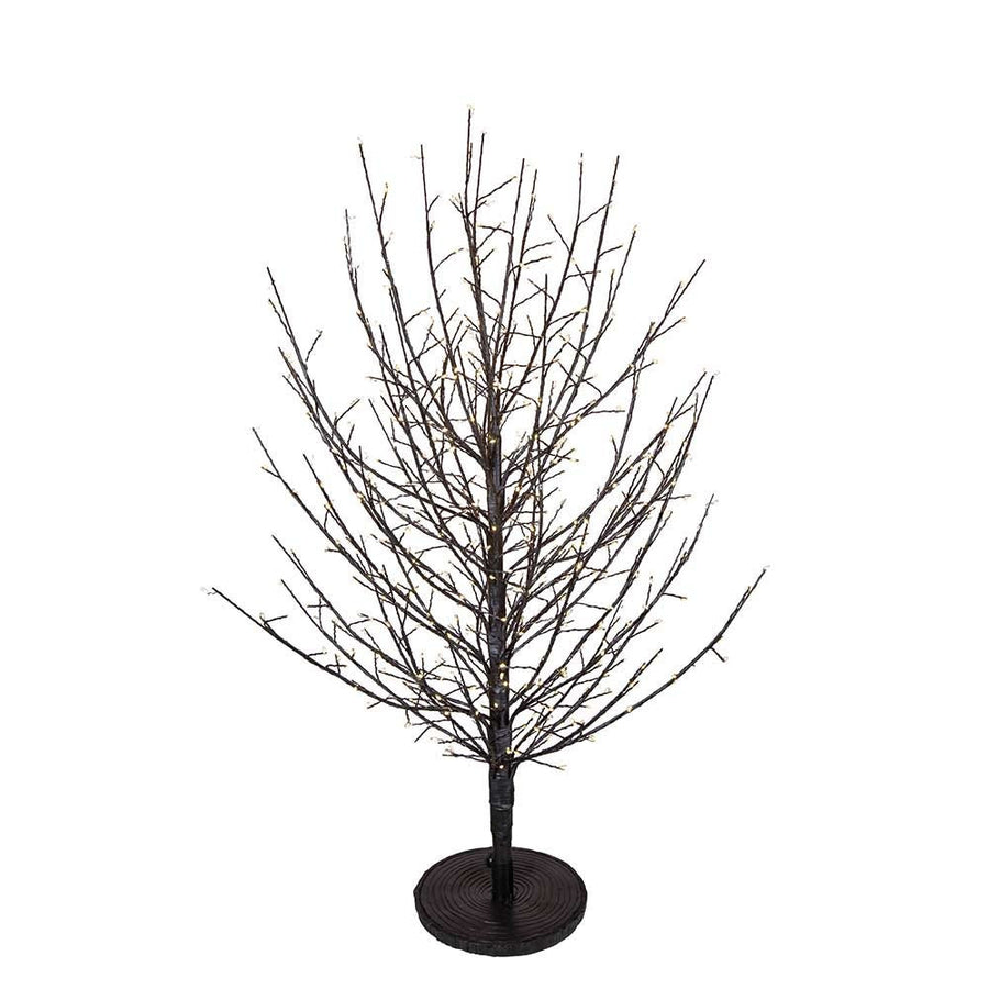 3' Pre-Lit Warm White Fairy Cluster LED Dark Brown Twig Tree