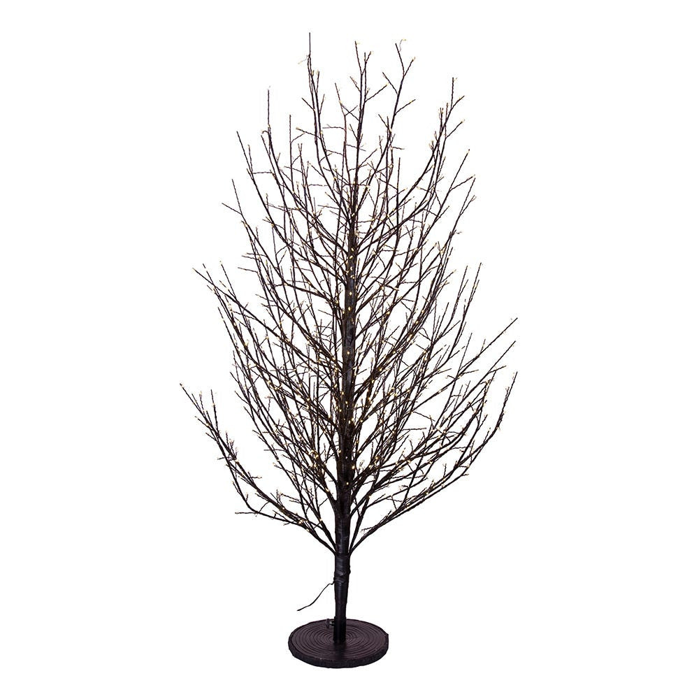 4' Pre-Lit Warm White Fairy Cluster LED Dark Brown Twig Tree