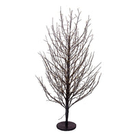 4' Pre-Lit Warm White Fairy Cluster LED Dark Brown Twig Tree