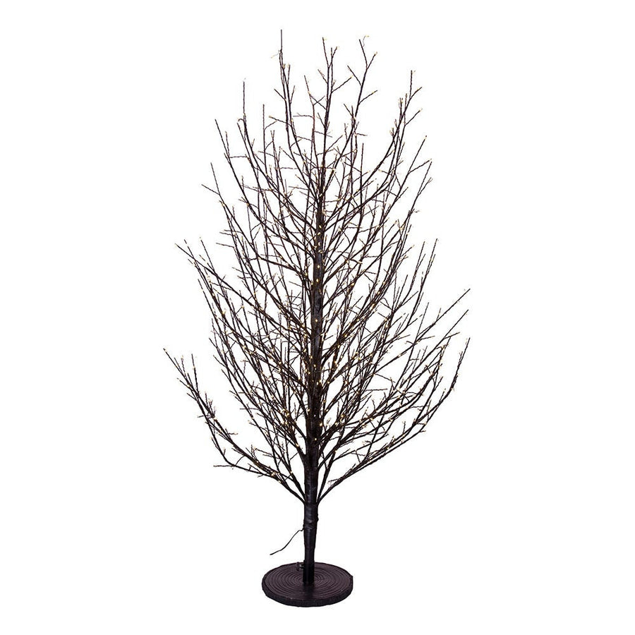4' Pre-Lit Warm White Fairy Cluster LED Dark Brown Twig Tree