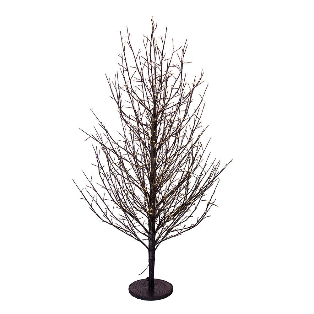 4' Pre-Lit Warm White Fairy Cluster LED Dark Brown Twig Tree
