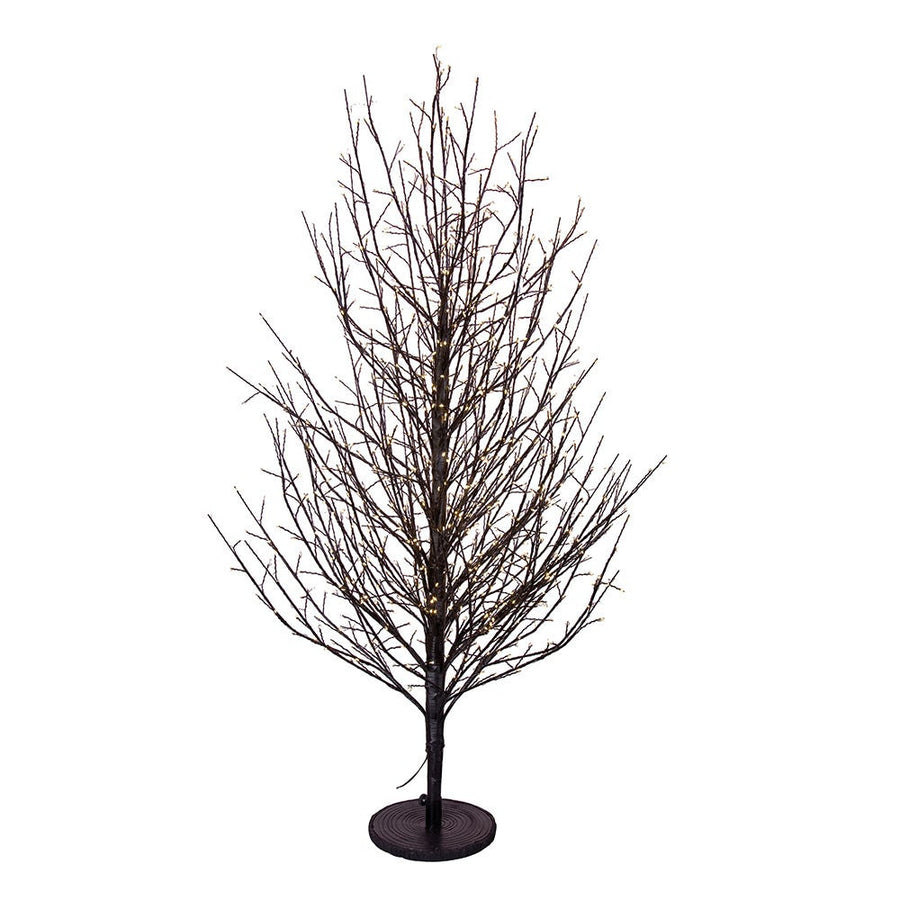 4' Pre-Lit Warm White Fairy Cluster LED Dark Brown Twig Tree