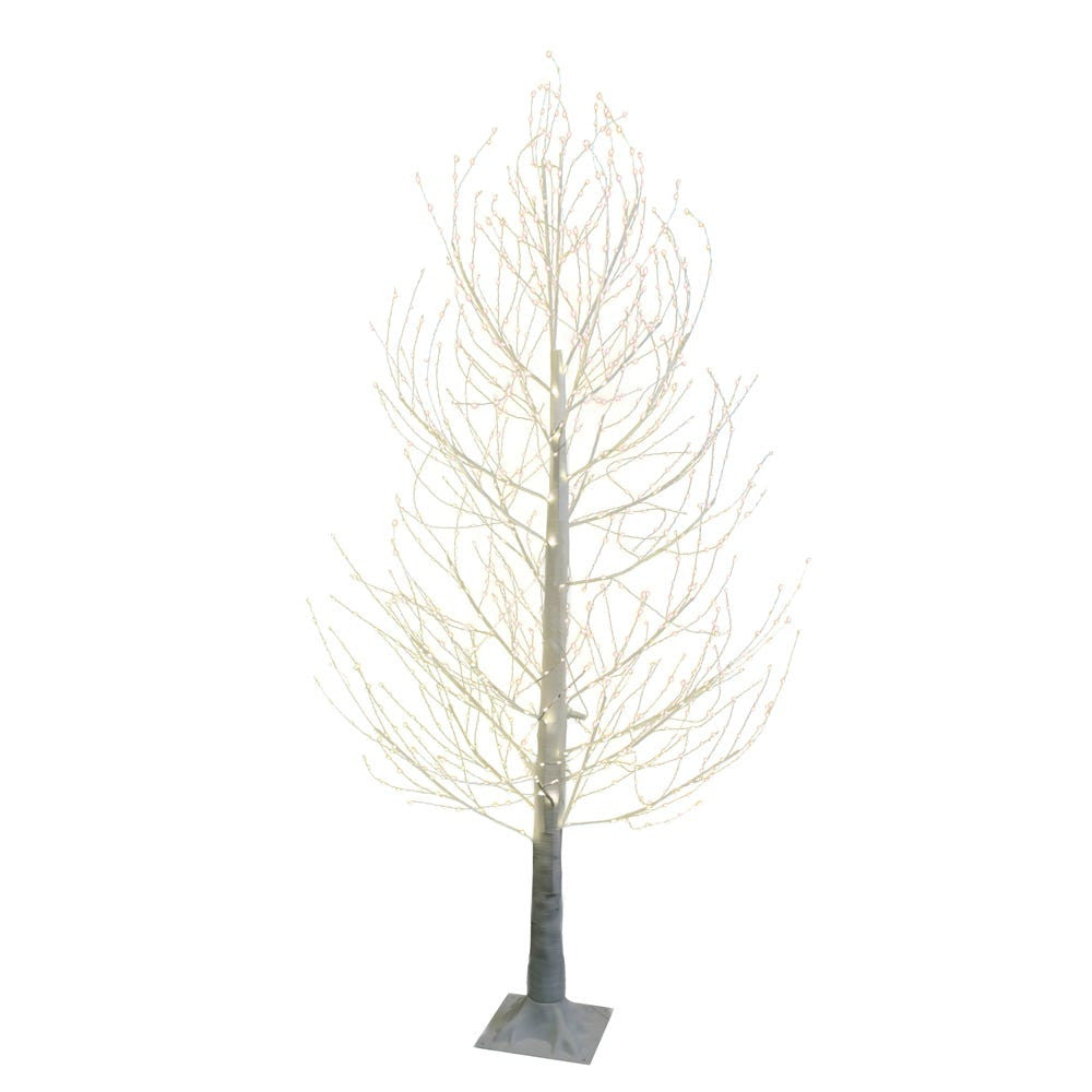 6' Pre-Lit Warm White Fairy LED Winter White Twig Tree
