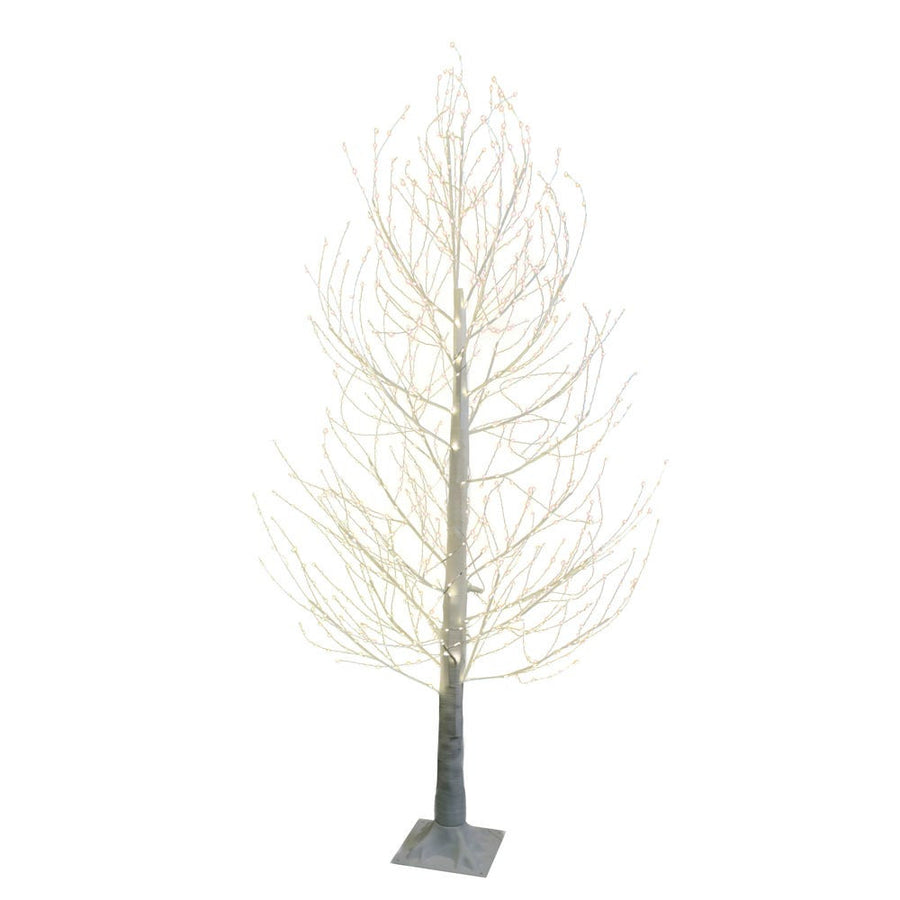 6' Pre-Lit Warm White Fairy LED Winter White Twig Tree