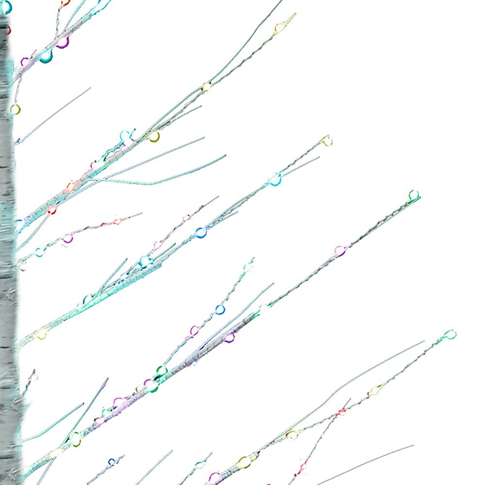 4' Pre-Lit RGB Fairy LED White Birch Tree
