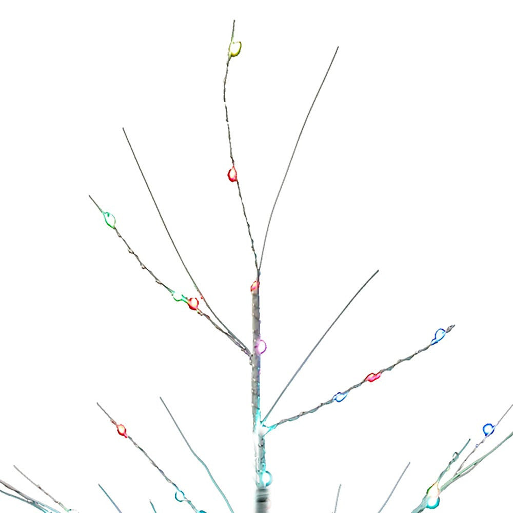 4' Pre-Lit RGB Fairy LED White Birch Tree