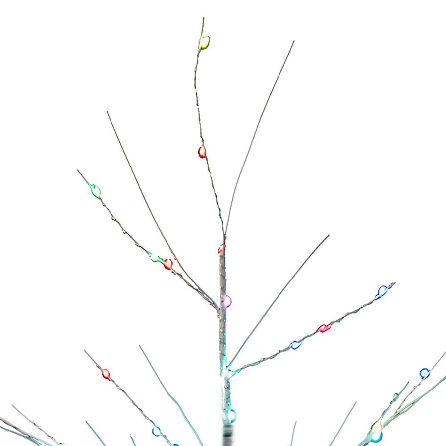 4' Pre-Lit RGB Fairy LED White Birch Tree