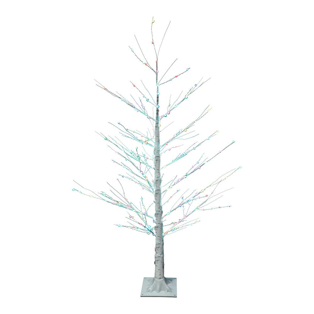 4' Pre-Lit RGB Fairy LED White Birch Tree