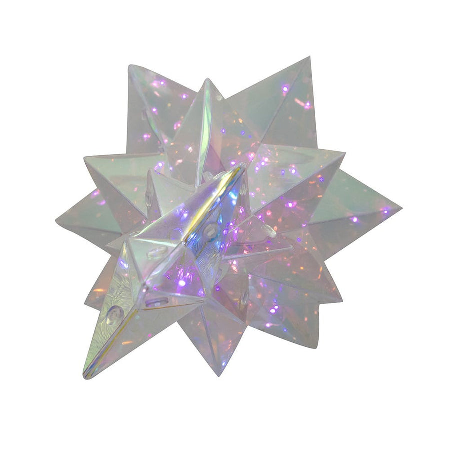 15" Battery-Operated 100L Cool White Fairy LED Magical Iridescence Holographic Tabletop Christmas Tree