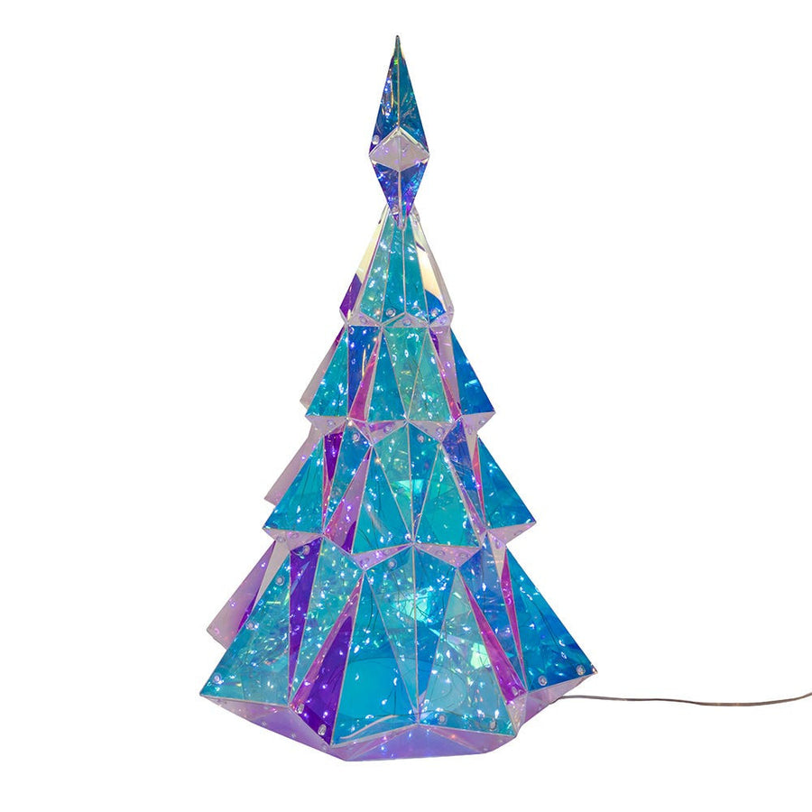 20" Lighted Magical Iridescence Holographic Christmas Tree