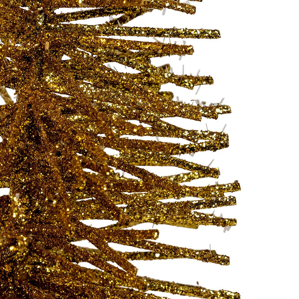 11.8" Gold Glittered Tree With MDF Base